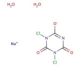 Sodium dichloroisocyanurate dihydrate (CAS 51580-86-0) - chemical structure image