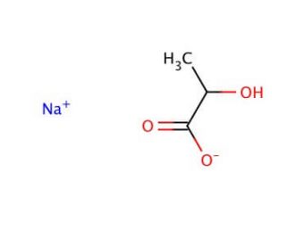 Sodium DL-lactate (CAS 72-17-3) - chemical structure image