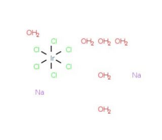 Sodium hexachloroiridate(IV) hexahydrate (CAS 19567-78-3) - chemical structure image