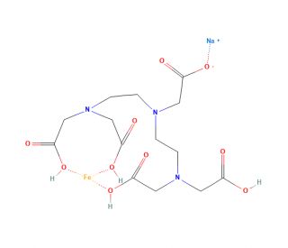 Sodium hydrogen ferric diethylenetriaminepentaacetate - chemical structure image