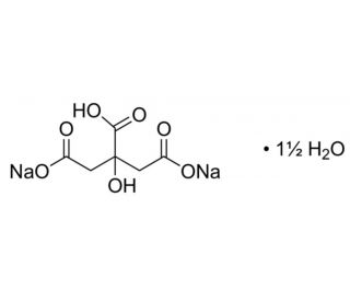 Sodium hydrogencitrate sesquihydrate (CAS 6132-05-4) - chemical structure image