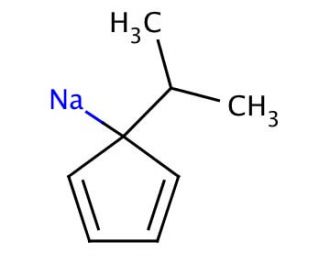 Sodium isopropylcyclopentadienide (CAS 65090-77-9) - chemical structure image