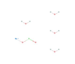 Sodium metaborate tetrahydrate (CAS 10555-76-7) - chemical structure image