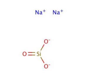 Sodium metasilicate (CAS 6834-92-0) - chemical structure image