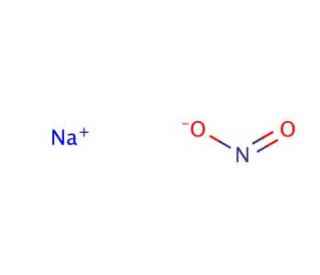 Sodium nitrite (CAS 7632-00-0) - chemical structure image