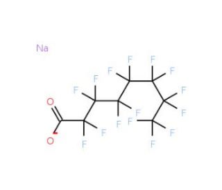Sodium perfluorooctanoate (CAS 335-95-5) - chemical structure image