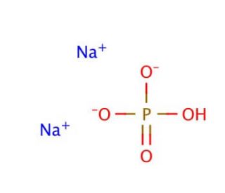 Sodium phosphate dibasic dihydrate (CAS 10028-24-7) - chemical structure image