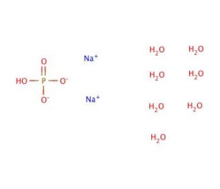 Sodium phosphate dibasic heptahydrate (CAS 7782-85-6) - chemical structure image