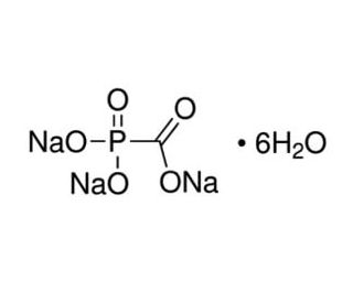 Sodium phosphonoformate tribasic hexahydrate (CAS 34156-56-4) - chemical structure image