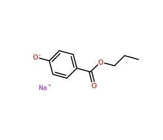 Sodium propylparaben (CAS 35285-69-9) - chemical structure image