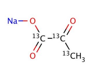 Sodium pyruvate-(13-C)3 (CAS 142014-11-7) - chemical structure image
