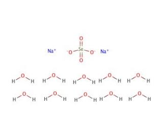 Sodium selenate decahydrate (CAS 10102-23-5) - chemical structure image