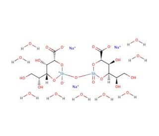 Sodium stibogluconate (CAS 16037-91-5) - chemical structure image