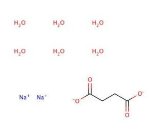 Sodium succinate dibasic hexahydrate (CAS 6106-21-4) - chemical structure image