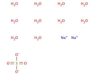 Sodium sulfate decahydrate (CAS 7727-73-3) - chemical structure image