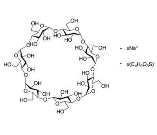 Sodium sulphobutylether-&beta;-cyclodextrin (CAS 182410-00-0) - chemical structure image