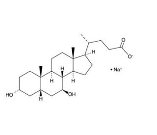 Sodium Ursodeoxycholate (CAS 2898-95-5) - chemical structure image