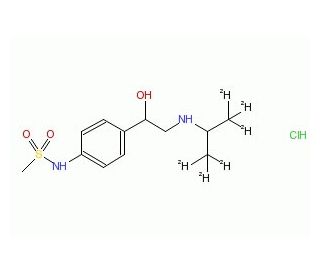Sotalol-d6 Hydrochloride (CAS 1246820-85-8) - chemical structure image