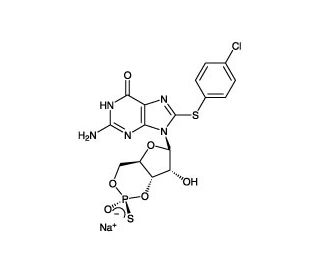 Sp-8-pCPT-cyclic GMPS Sodium (CAS 160385-87-5) - chemical structure image