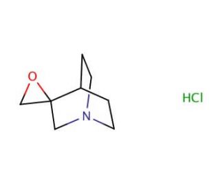 Spiro[1-azabicyclo[2.2.2]octane-3,2&prime;-oxirane] Hydrochloride (CAS 64168-68-9) - chemical structure image
