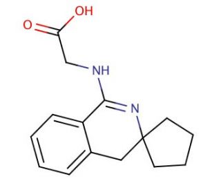 Spiro[cyclopentane-1,3&prime;-(3&prime;,4&prime;-dihydro-isoquinolin)]-1&prime;-yl-aminoacetic acid - chemical structure image