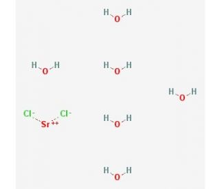 Strontium chloride hexahydrate (CAS 10025-70-4) - chemical structure image