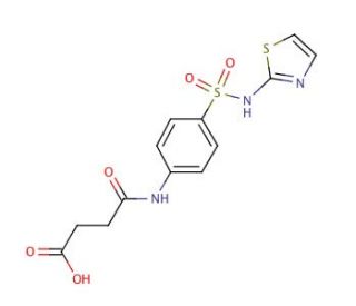 Succinylsulfathiazole (CAS 116-43-8) - chemical structure image