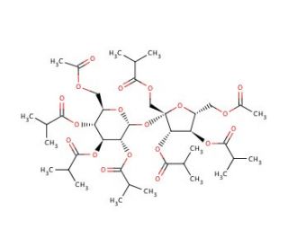 Sucrose acetate isobutyrate solution (CAS 126-13-6) - chemical structure image