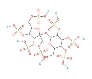 Sucrose Heptasulfate, Potassium Salt (CAS 386229-69-2) - chemical structure image