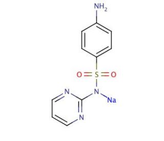 Sulfadiazine sodium salt (CAS 547-32-0) - chemical structure image