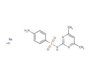 Sulfamethazine sodium salt (CAS 1981-58-4) - chemical structure image
