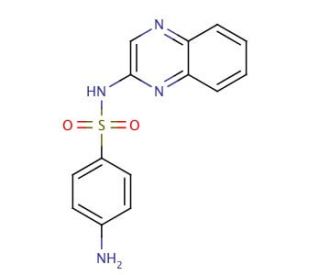 Sulfaquinoxaline (CAS 59-40-5) - chemical structure image