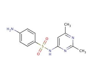 Sulfisomidin (CAS 515-64-0) - chemical structure image