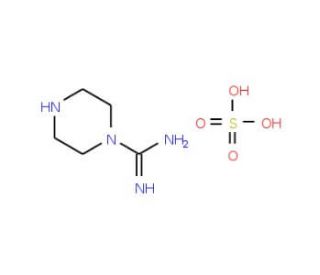 sulfuric acid compound with piperazine-1-carboximidamide (1:1) (CAS 45695-84-9) - chemical structure image