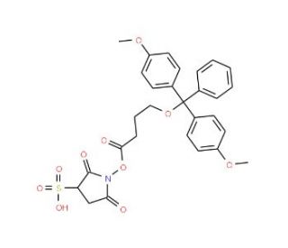 Sulphosuccinimidyl-4-[2-(4,4-dimethoxytrityl)]butyrate (CAS 199436-86-7) - chemical structure image