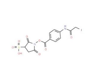Sulphosuccinimidyl (4-iodoacetyl)aminobenzoate - chemical structure image