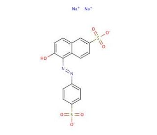 Sunset yellow FCF (CAS 2783-94-0) - chemical structure image