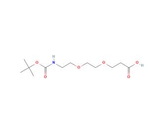 t-Boc-N-amido-PEG2-acid (CAS 1365655-91-9) - chemical structure image