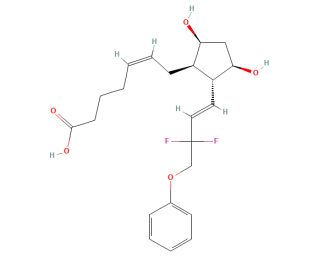 Tafluprost (free acid) (CAS 209860-88-8) - chemical structure image