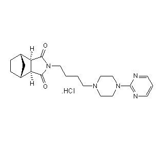 Tandospirone hydrochloride (CAS 99095-10-0) - chemical structure image