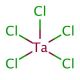 Tantalum(V) chloride (CAS 7721-01-9) - chemical structure image
