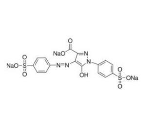Tartrazine (CAS 1934-21-0) - chemical structure image