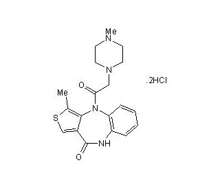 Telenzepine dihydrochloride (CAS 147416-96-4) - chemical structure image