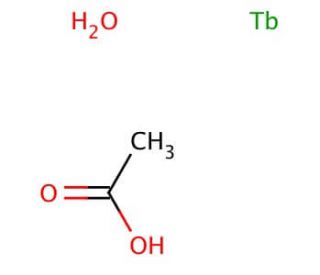 Terbium(III) acetate hydrate (CAS 100587-92-6) - chemical structure image