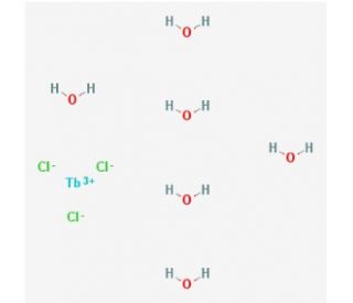 Terbium(III) chloride hexahydrate (CAS 13798-24-8) - chemical structure image