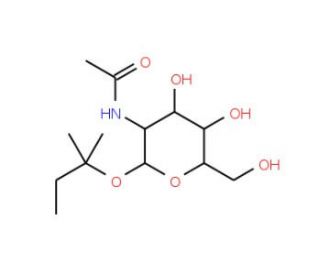tert-Amyl 2-acetamido-2-deoxy-b-D-glucopyranoside (CAS 262849-66-1) - chemical structure image