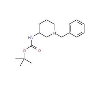 tert-butyl 1-benzylpiperidin-3-ylcarbamate (CAS 478828-62-5) - chemical structure image
