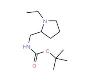 tert-Butyl (1-ethylpyrrolidin-2-yl)methylcarbamate (CAS 883555-07-5) - chemical structure image