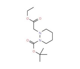 tert-Butyl 2-(2-ethoxy-2-oxoethyl)tetrahydro-1(2H)-pyridazinecarboxylate - chemical structure image