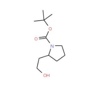 tert-Butyl 2-(2-hydroxyethyl)-1-pyrrolidinecarboxylate (CAS 220312-34-5) - chemical structure image